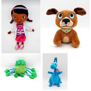 Disney Store Doc McStuffins Plush Lot Of 4 Fido, Glo Bo, Stuffy & Dottie